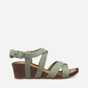 Teva Mahonia Wedge Cross Strap - Dámske Sandále - Zelene